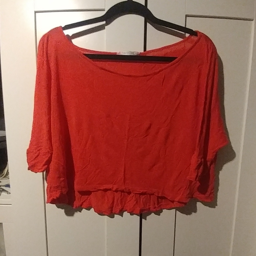 Blood orange crop top